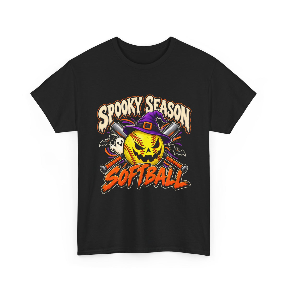 Spooky Season Softball Halloween T-Shirt