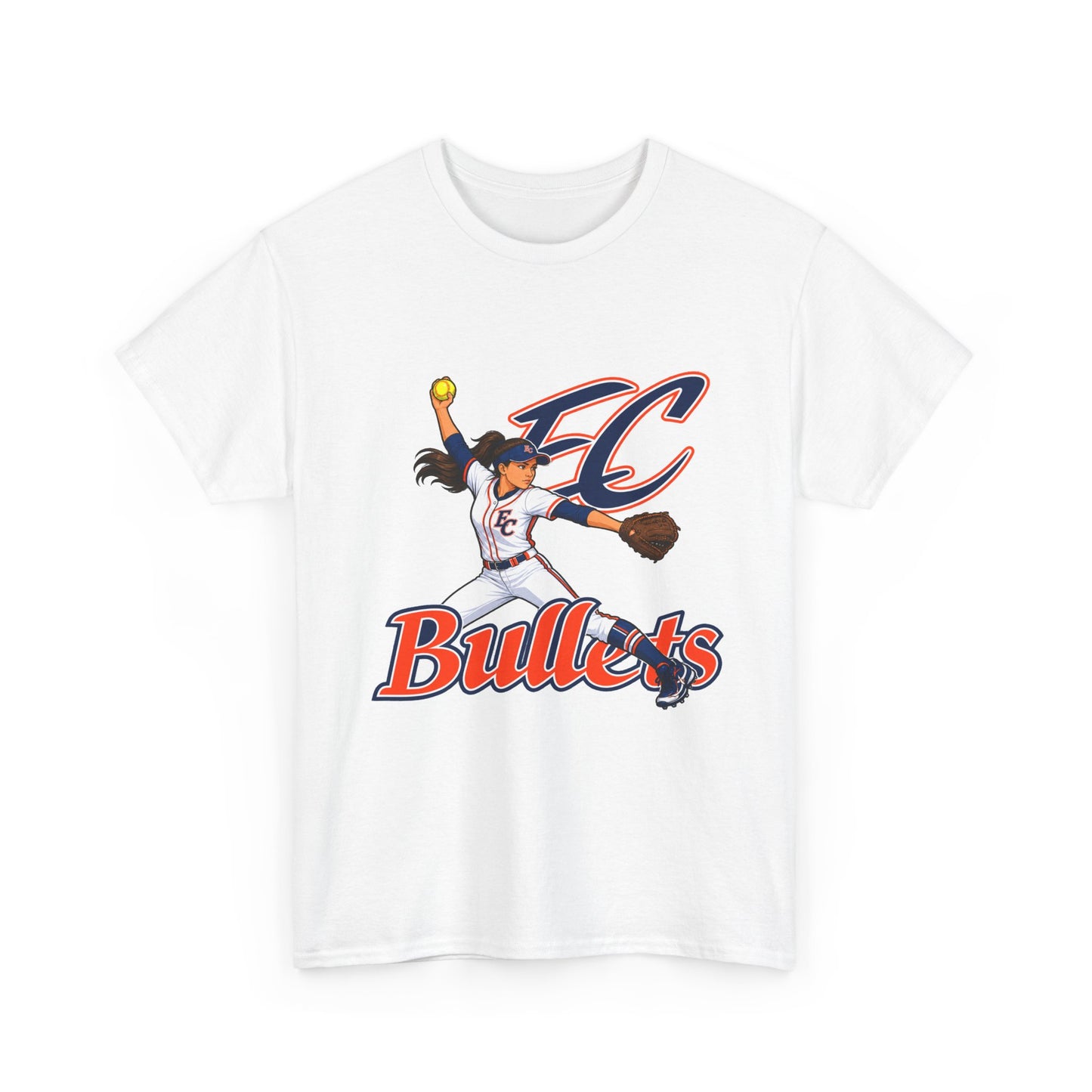Softball Team Tee — 'EC Bullets' Pitcher Graphic Shirt