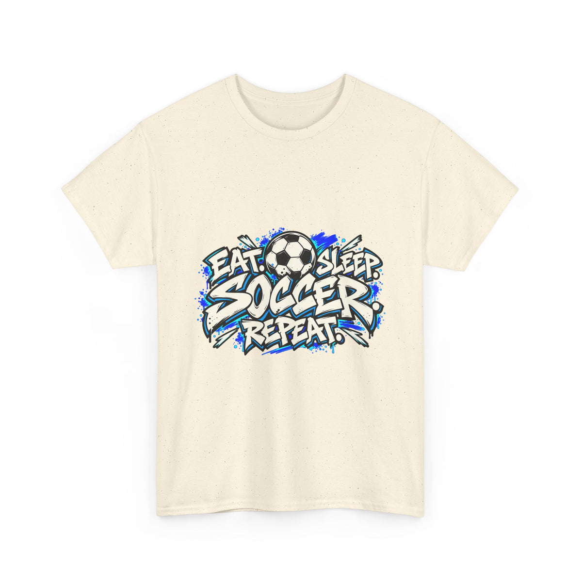 Eat Sleep Soccer Repeat T-Shirt — Kids & Adult Soccer Fan Tee
