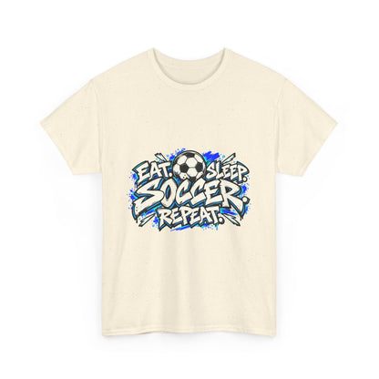 Eat Sleep Soccer Repeat T-Shirt — Kids & Adult Soccer Fan Tee