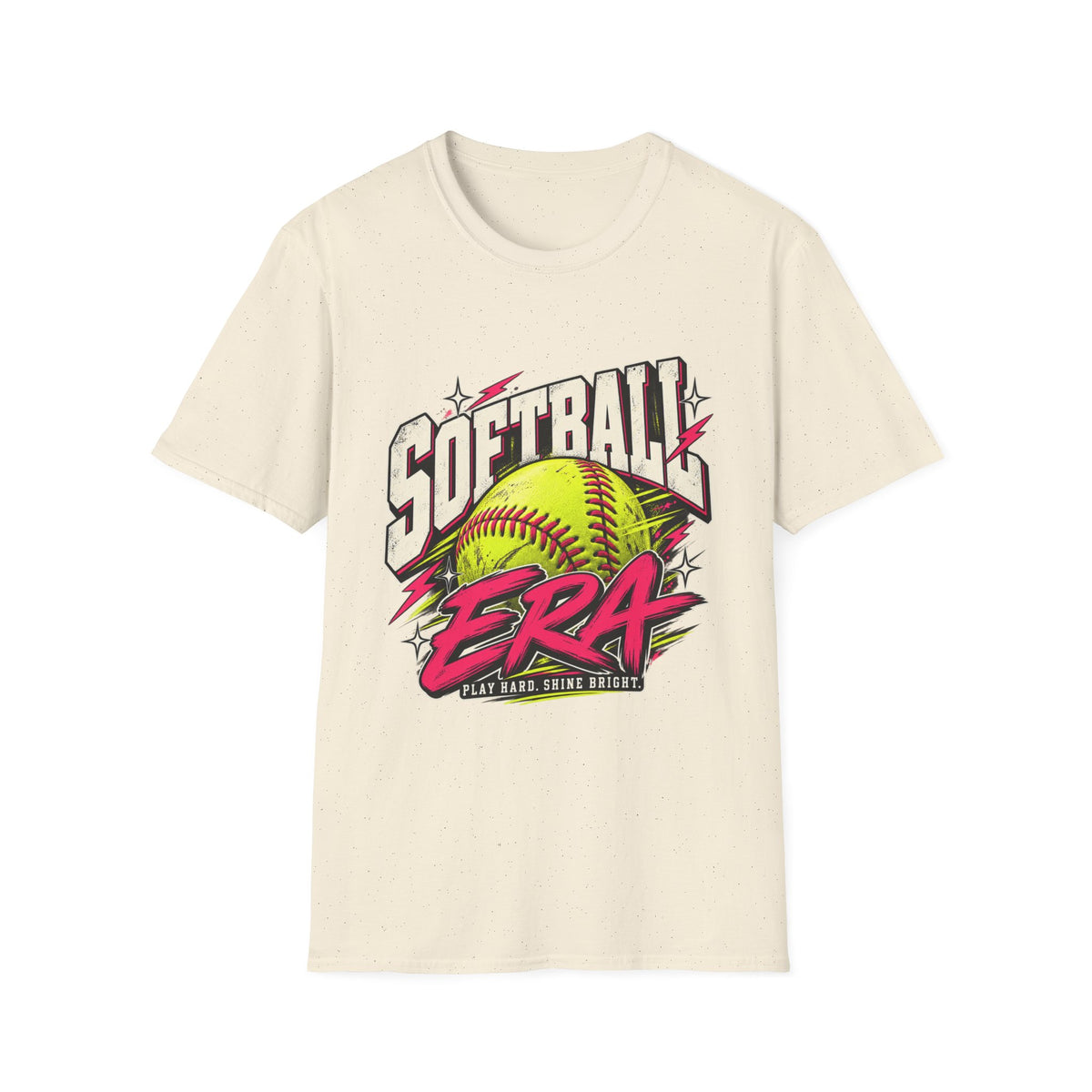 Softball Era Graphic Tee — Vintage Neon Softball Design