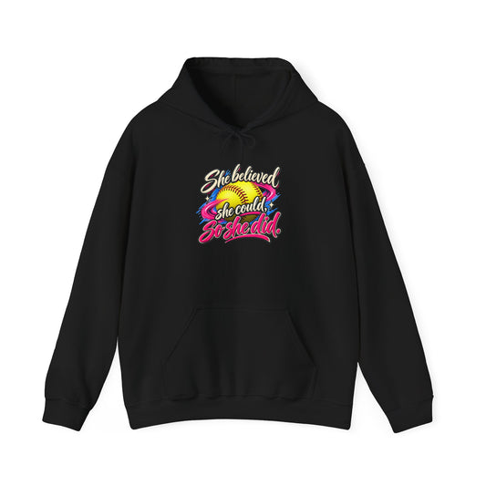 She Believed She Could So She Did Hoodie — Inspirational Rainbow Women's Hoodie