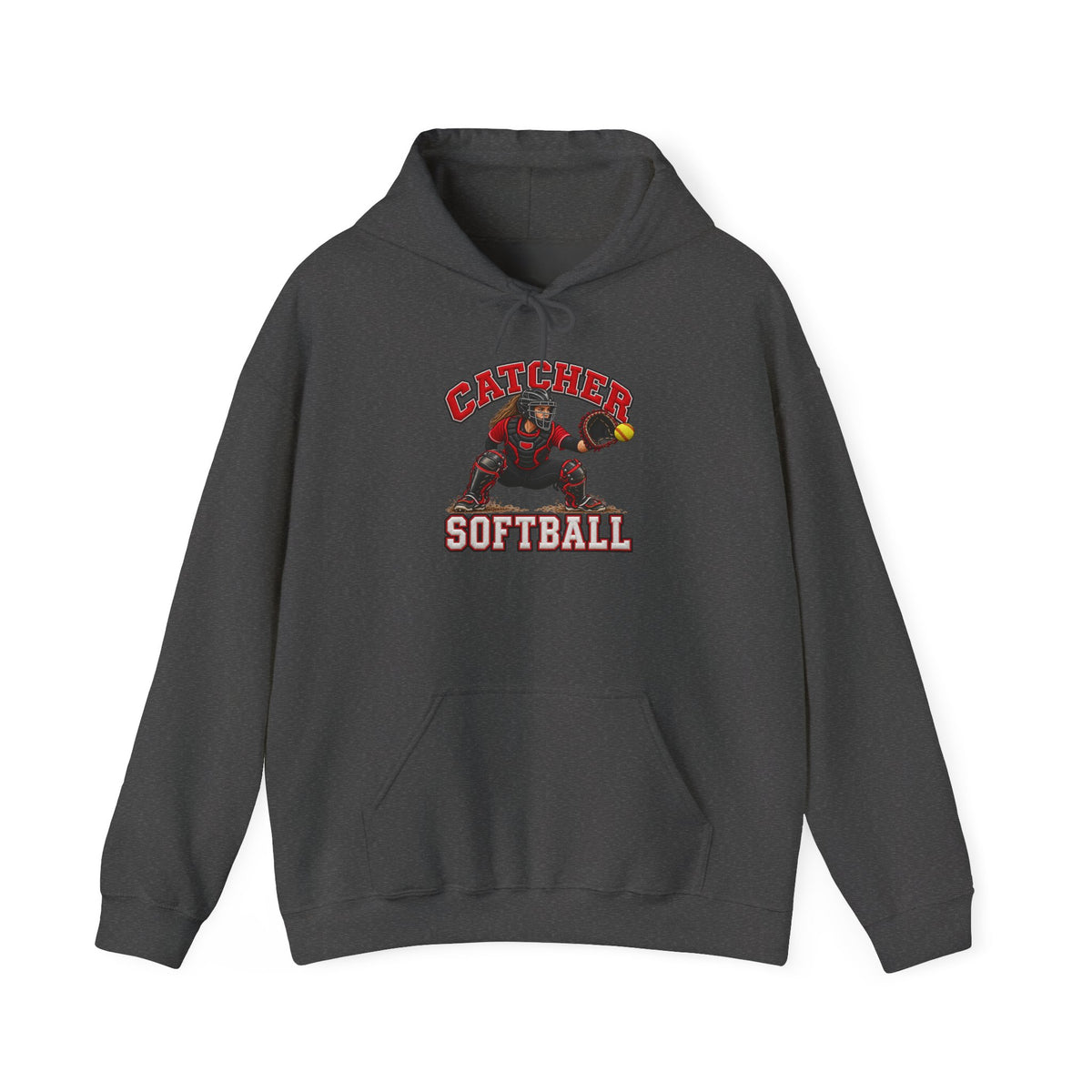 Cathedral Softball Hoodie - Catcher Graphic Pullover for Players & Fans