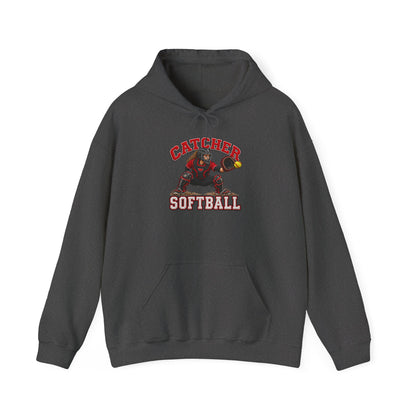 Cathedral Softball Hoodie - Catcher Graphic Pullover for Players & Fans