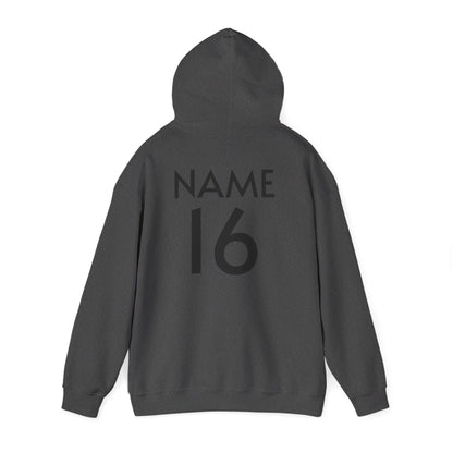 Catcher's Parents Hoodie — Personalized Back Name & Number Baseball Supporter Sweatshirt