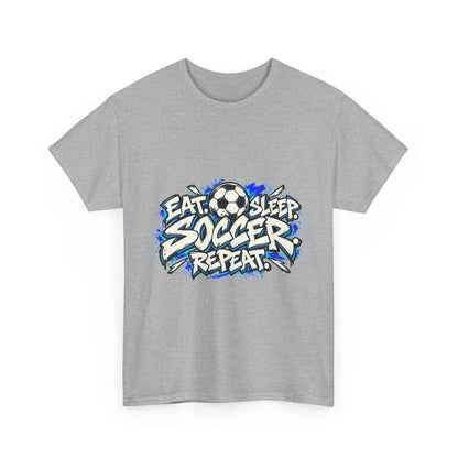 Eat Sleep Soccer Repeat T-Shirt — Kids & Adult Soccer Fan Tee