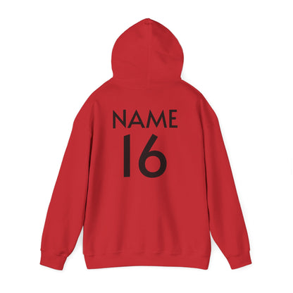 Catcher's Parents Hoodie — Personalized Back Name & Number Baseball Supporter Sweatshirt