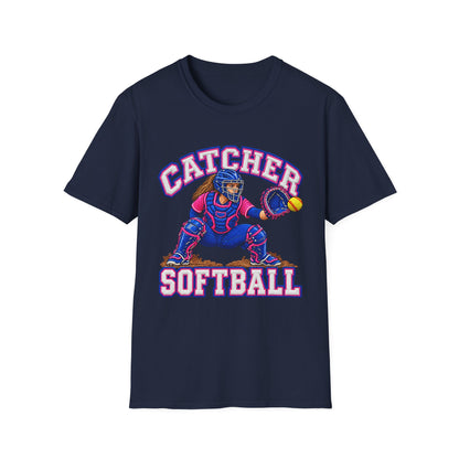 Catcher Softball T-Shirt — Youth & Adult Softball Player Tee