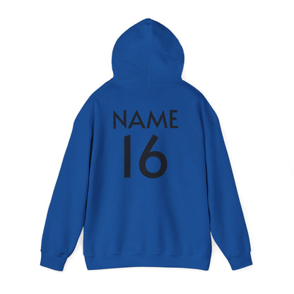Catcher's Parents Hoodie — Personalized Back Name & Number Baseball Supporter Sweatshirt