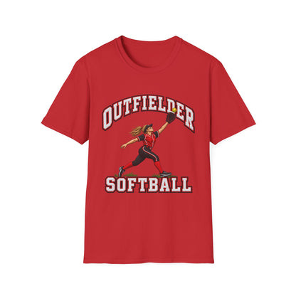 Outfielder Softball T-Shirt – Female Player Graphic Tee