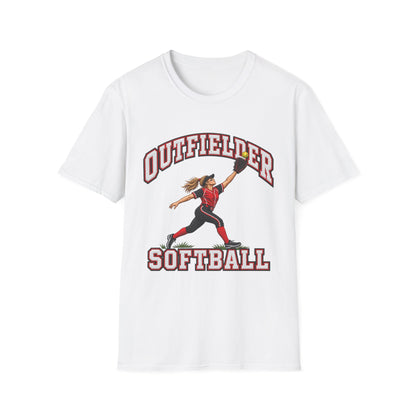 Outfielder Softball T-Shirt – Female Player Graphic Tee