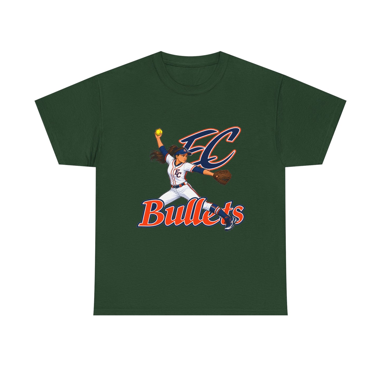 Softball Team Tee — 'EC Bullets' Pitcher Graphic Shirt