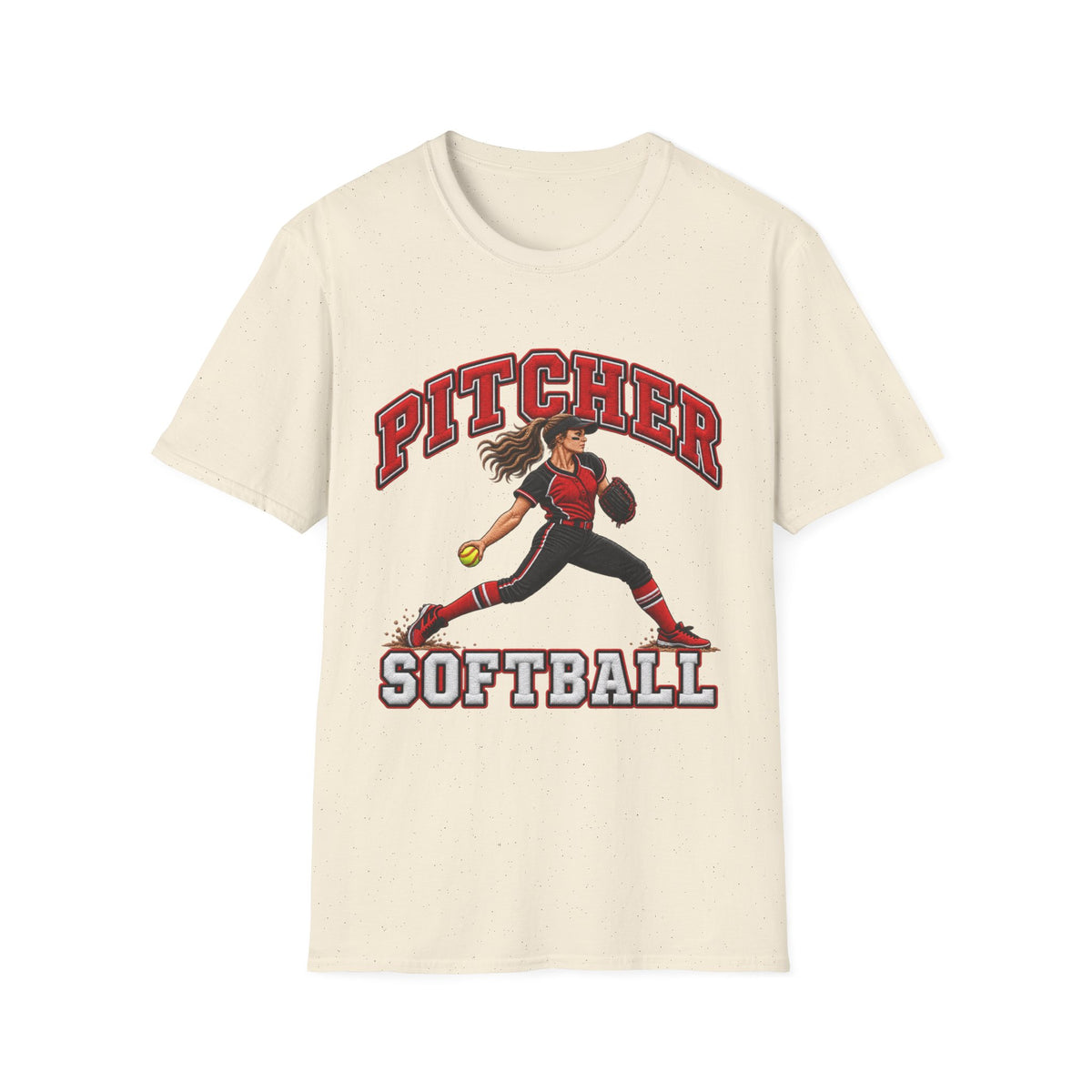 Pitcher Softball T-Shirt — Women's Softball Player Graphic Tee