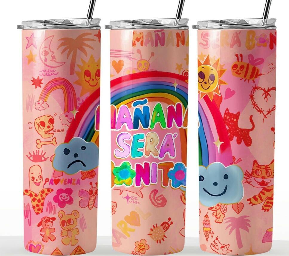 Karol G "Mañana Será Bonito" 20oz Skinny Tumbler - K&W CUSTOM CREATIONS
