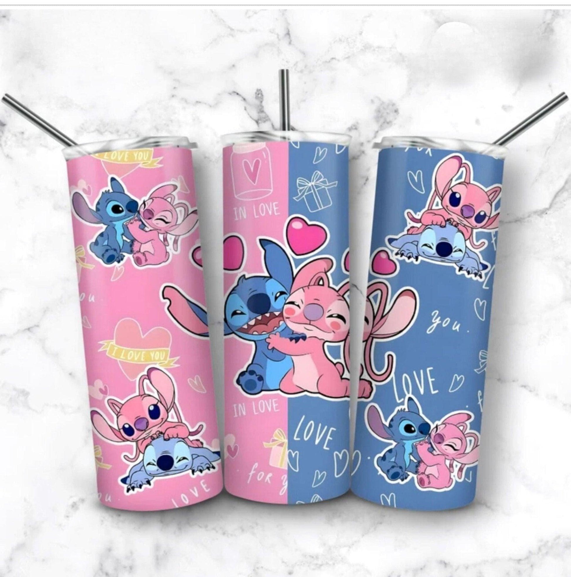 Alien And Angel 20 Oz Tumbler With Celestial Design Insulated For Temperature Regulation And Cosmic Style - KW CUSTOM CREATIONS