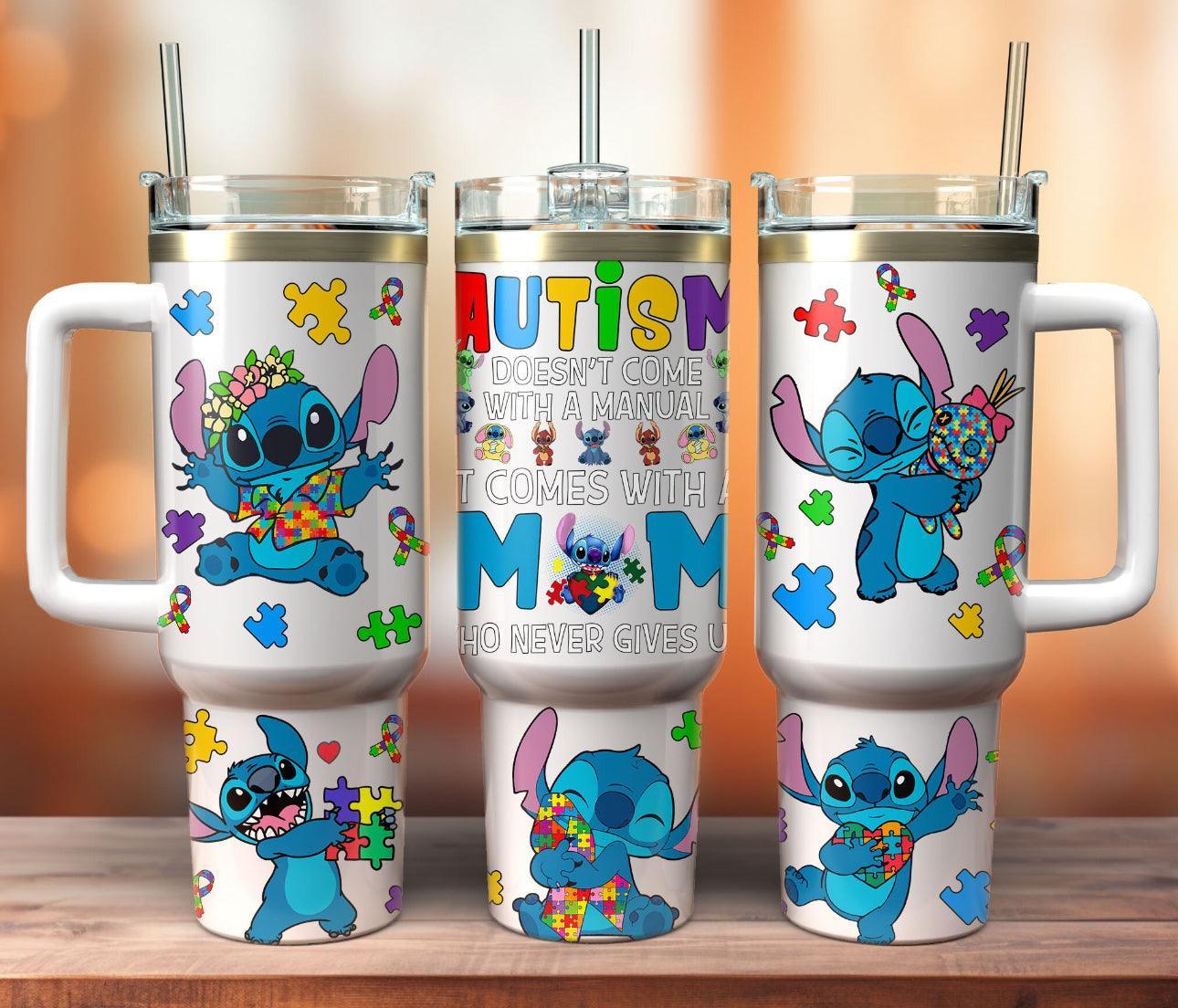 Autism doesnt come with manual 40oz tumbler - K&W CUSTOM CREATIONS