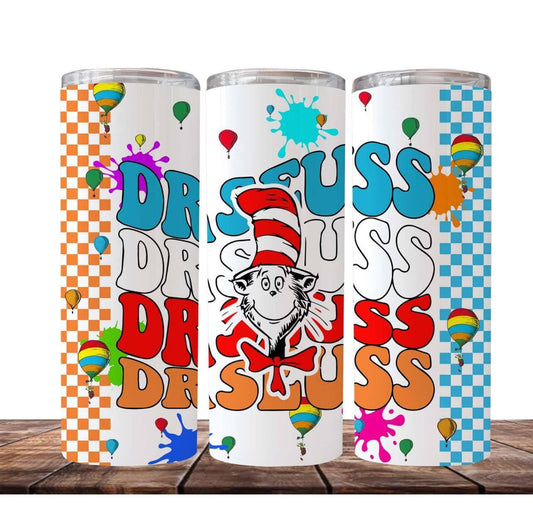 Dr Seuss 20oz Tumbler With Whimsical Illustrations Keeps Drinks Hot Or Cold For Hours - KW CUSTOM CREATIONS