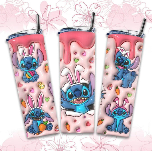 Easter Stitch 20oz Tumbler Keeps Drinks Hot Or Cold On The Go For Easter Egg Hunts And Outdoor Celebrations - KW CUSTOM CREATIONS