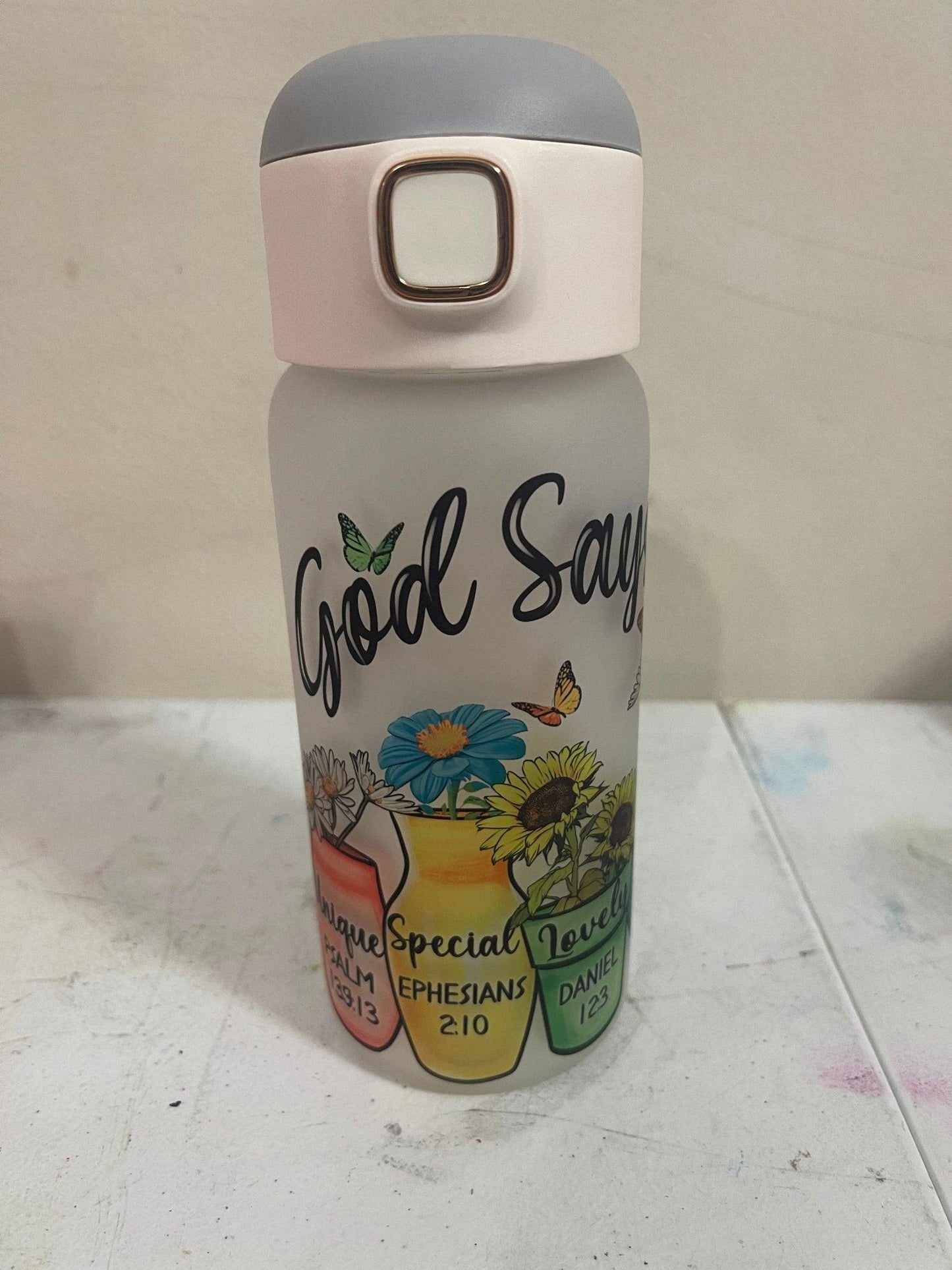 God Says- 150z Glass bottle - K&W CUSTOM CREATIONS