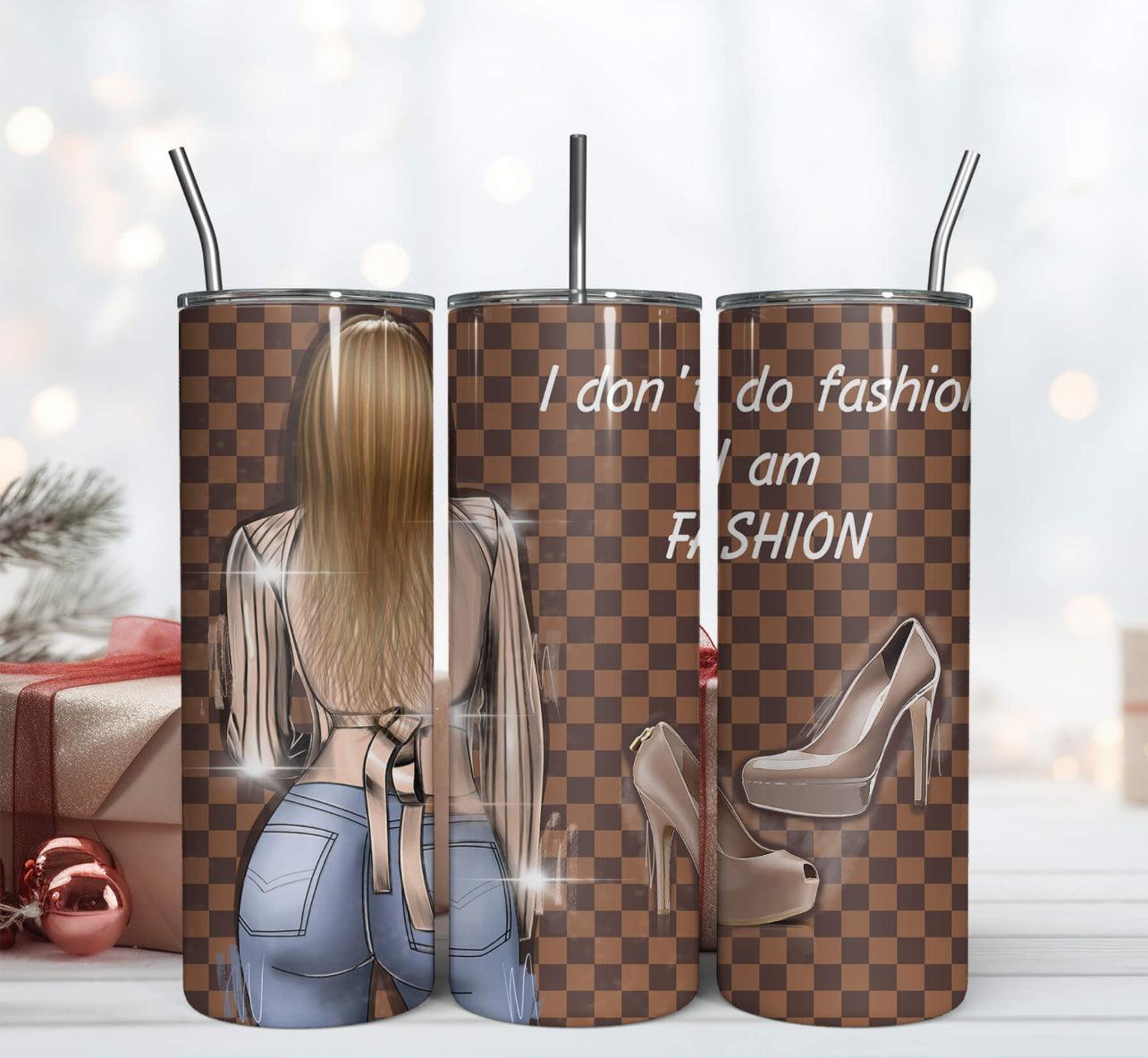 I Don't Do Fashion I Am Fashion Brown Luxury Accessory With Empowering Woman Imagery - KW CUSTOM CREATIONS