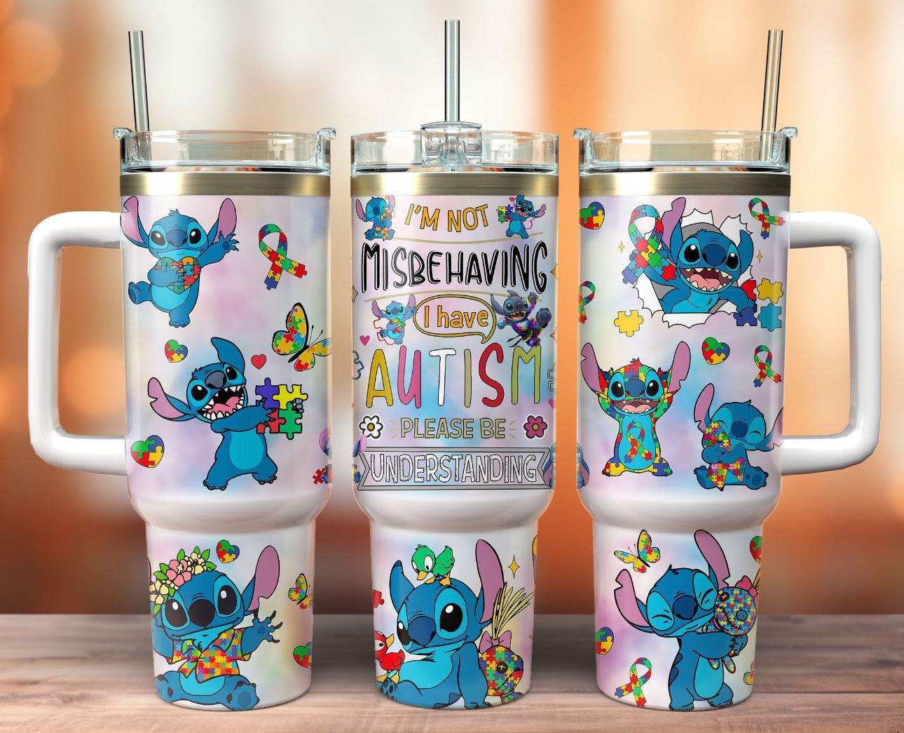 I’m not misbehaving I have autism please be understanding 40oz tumbler - K&W CUSTOM CREATIONS