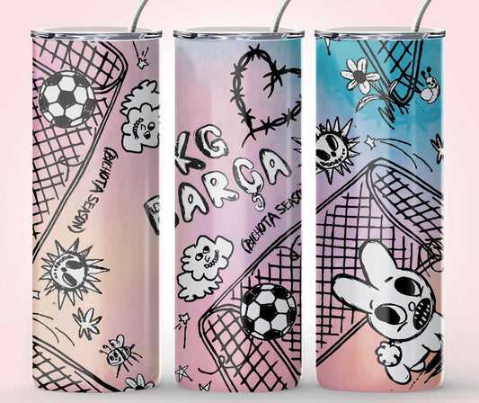 Karol G Barca 20oz Stainless Steel Tumbler Insulated Travel Mug Keeps Drinks Cold or Hot - KW CUSTOM CREATIONS