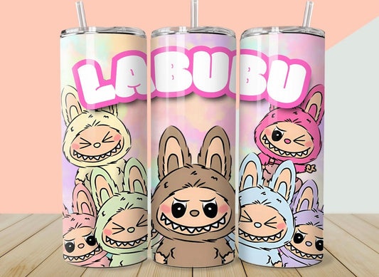 Labubu 20 Oz Insulated Tumbler Travel Mug Keeps Drinks Cold Up To 24 Hours And Hot Up To 6 Hours On The Go - KW CUSTOM CREATIONS