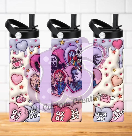 Love 20oz Tumbler Spooky Yet Lovable Movie Character Themed Drinkware For Scary Movie Nights And Hydration - KW CUSTOM CREATIONS