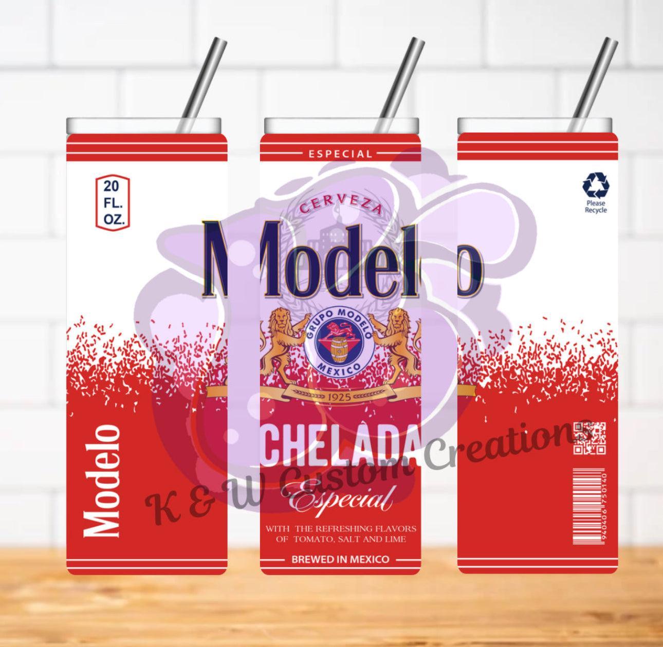 Modelo Chelada Sublimation Print - K&W CUSTOM CREATIONS