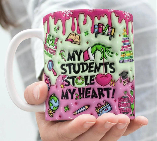 My Students Stole My Heart 15oz Ceramic Coffee Mug For Teachers Great Classroom Gift Cute And Functional Mug - KW CUSTOM CREATIONS