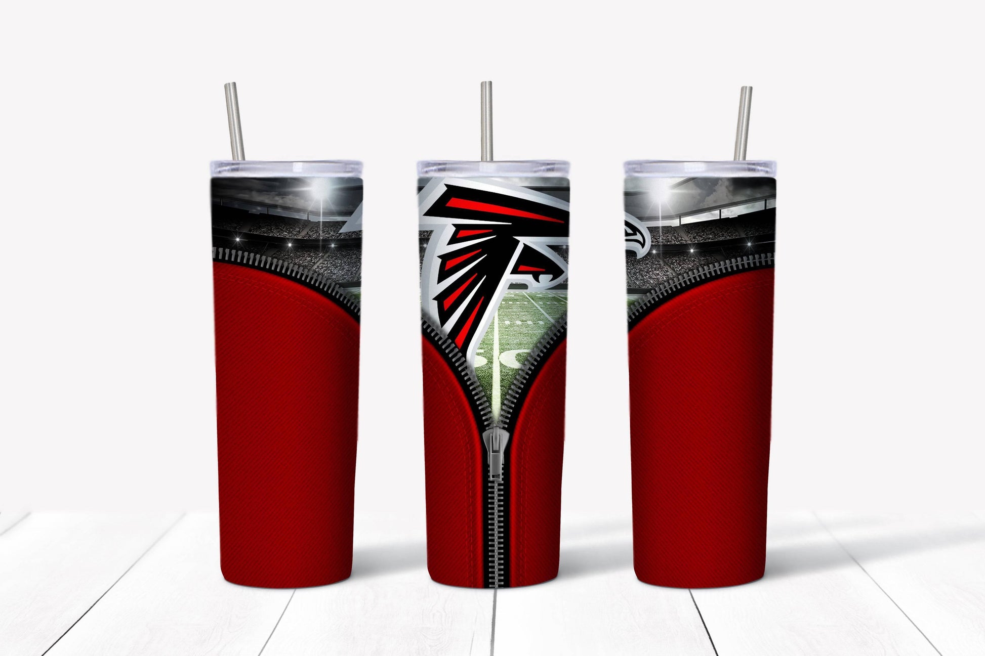 NFL Atlanta Falcons Zipper - K&W CUSTOM CREATIONS