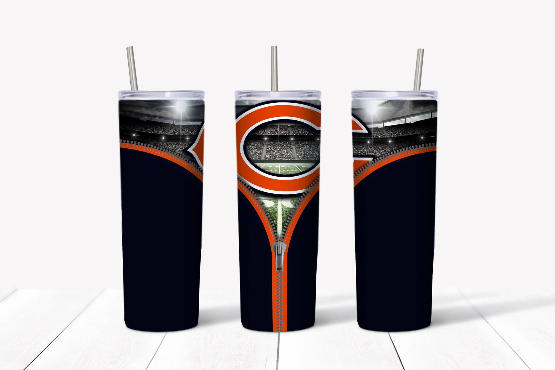 NFL Chicago Bears Zipper - K&W CUSTOM CREATIONS