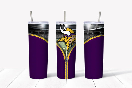 NFL Vikings Zipper - K&W CUSTOM CREATIONS