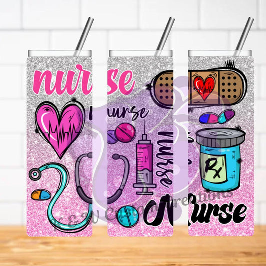 Nurse Life 20oz Tumbler Keeps Drinks At The Perfect Temperature For Nurses On The Go - KW CUSTOM CREATIONS