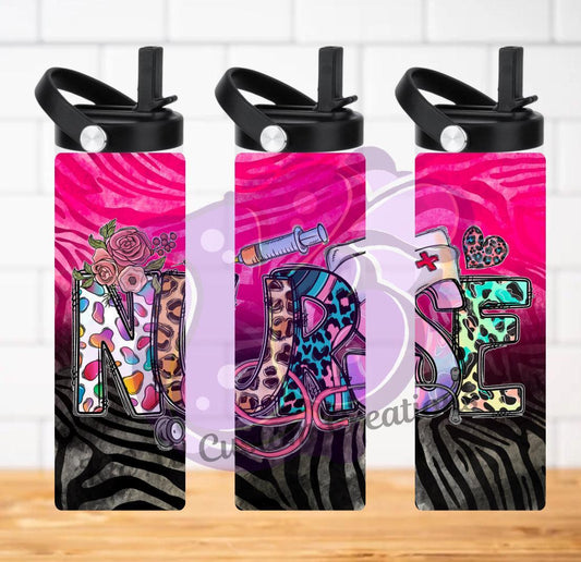 Nurse Tumbler 20oz Insulated Stainless Steel Hydration Cup For On The Go Nurses Keeps Drinks Hot Or Cold All Day - KW CUSTOM CREATIONS