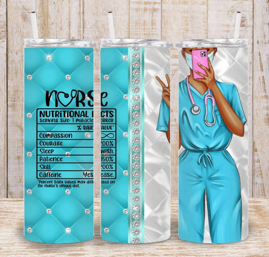 Nurse Tumbler 20oz Insulated Stainless Steel Travel Cup Keeps Drinks Hot Cold On the Go for Busy Nurses - KW CUSTOM CREATIONS