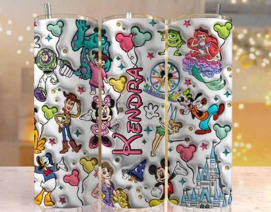 Personalize 3D Cartoon Characters 20oz Tumbler Customizable Cartoon Character Beverage Cup For Daily Hydration - KW CUSTOM CREATIONS