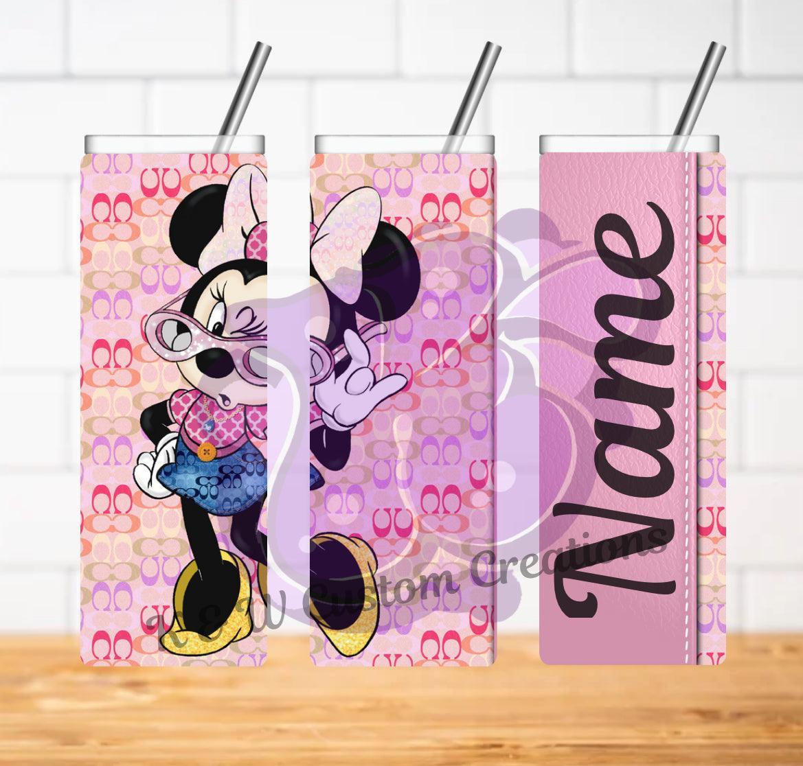 Pink Girl Mouse Sublimation Print - K&W CUSTOM CREATIONS