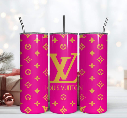 Pink LV 20oz Tumbler - K&W CUSTOM CREATIONS