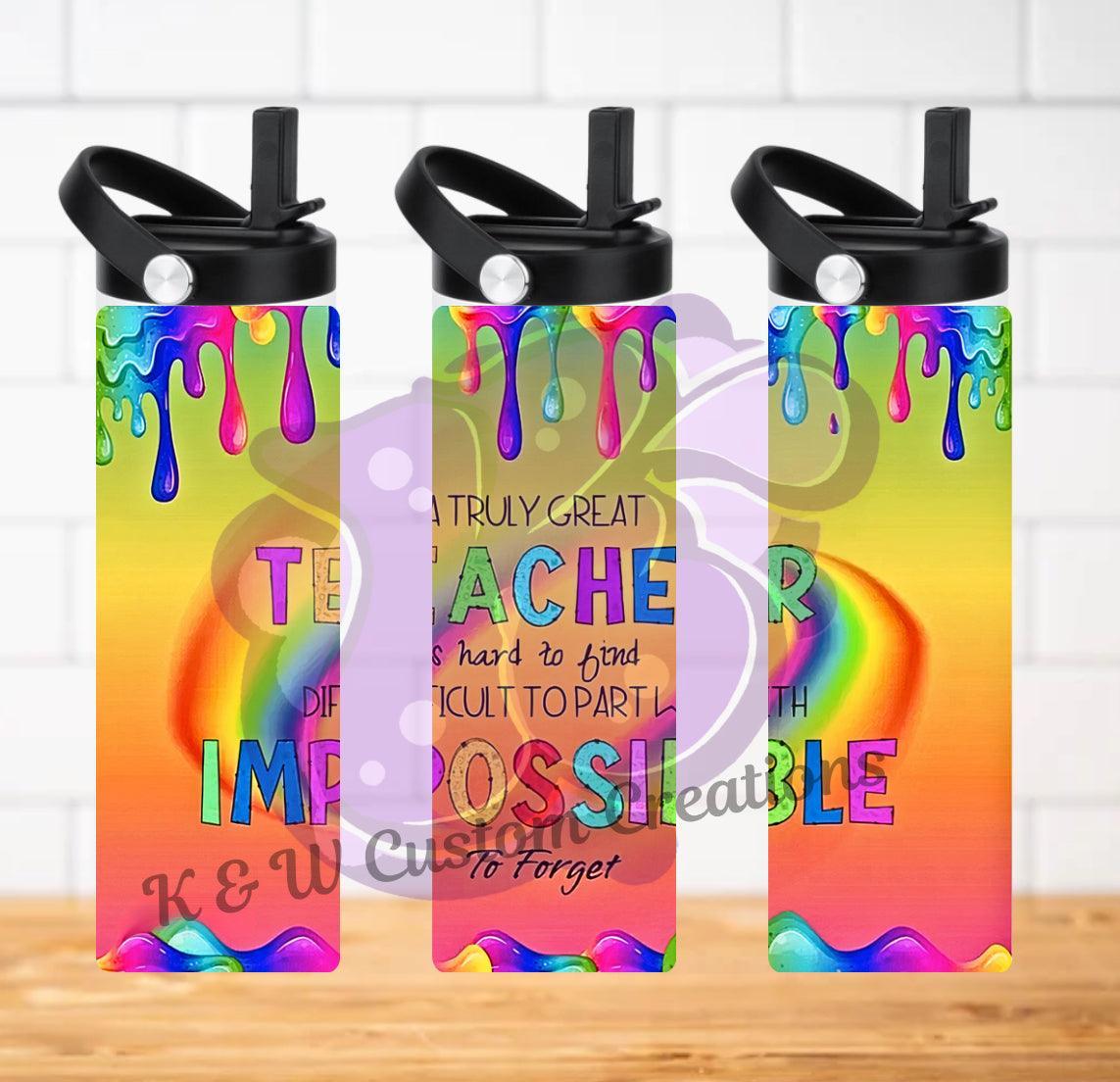 Teacher 20oz Tumbler For Educators Durable Insulated Travel Cup Perfect For Busy Classrooms - KW CUSTOM CREATIONS