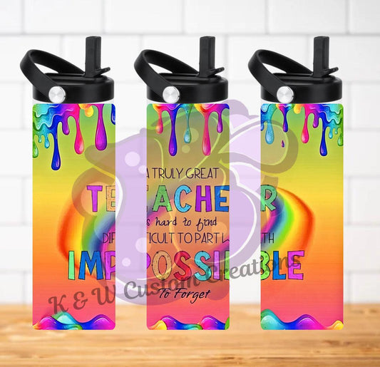 Teacher 20oz Tumbler For Educators Durable Insulated Travel Cup Perfect For Busy Classrooms - KW CUSTOM CREATIONS