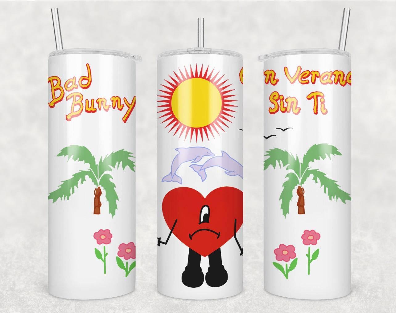 Un Verano Sin ti Bad Bunny- 20oz Tumbler - K&W CUSTOM CREATIONS