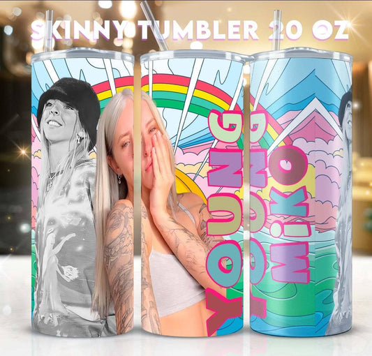Young Miko 20oz Insulated Travel Tumbler Stainless Steel Cup for Hot and Cold Beverages - KW CUSTOM CREATIONS
